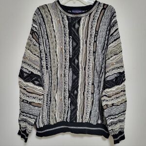 Roundtree & Yorke Men's Multicolor Coogi Style Crewneck Sweater Neutral Sz XXL